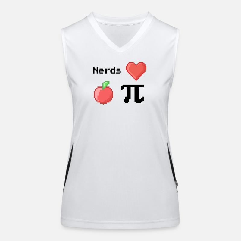 Les nerds adorent Apple Pi Pi Dictons Math S Pixel Débardeur respirant contrasté Femme