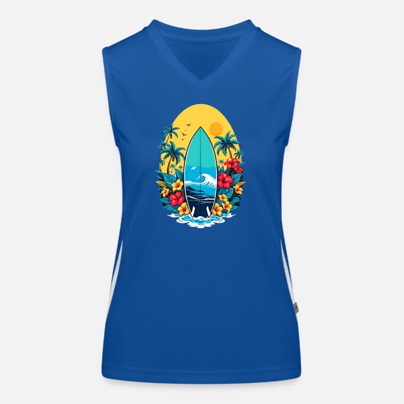 Stylisches Surfbrett Funktionelles Kontrast-Tank Top für Frauen