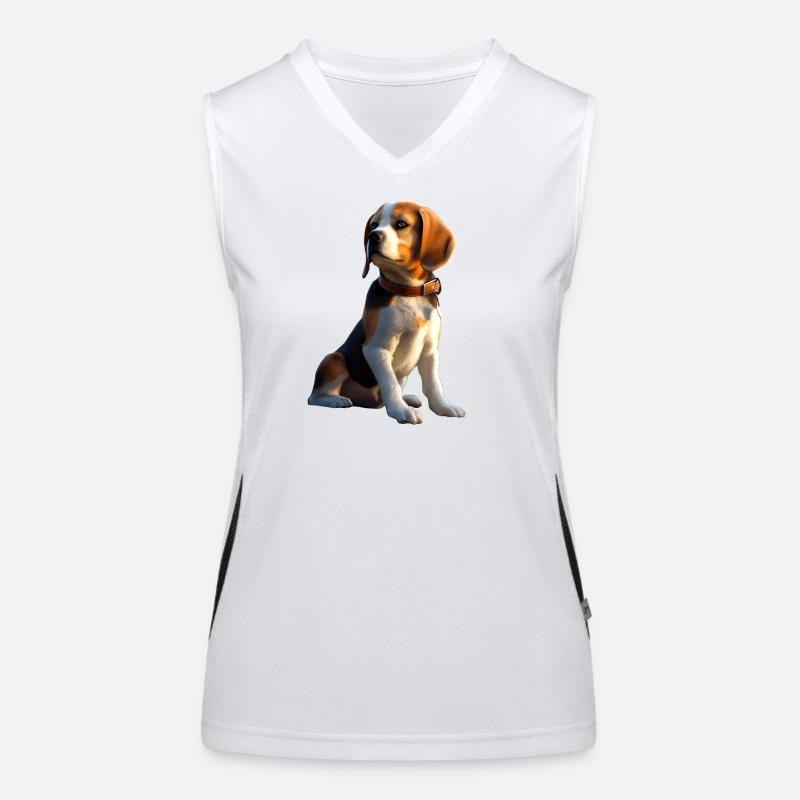 Beagle Chiot Beagles Chien mignon Beagle anglais Débardeur respirant contrasté Femme
