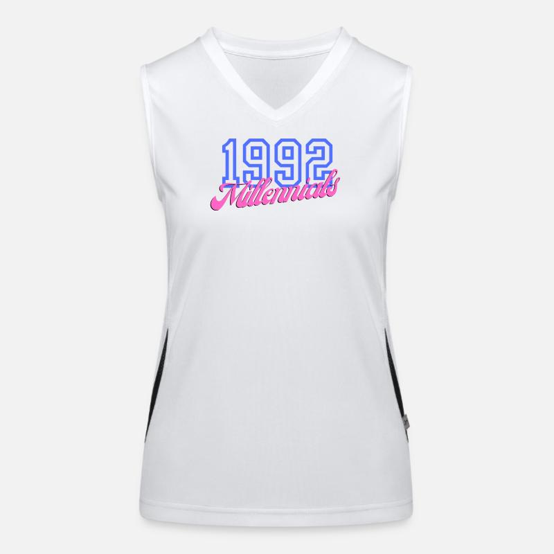 Rétro 1992 Millennial Numérique Design Débardeur respirant contrasté Femme