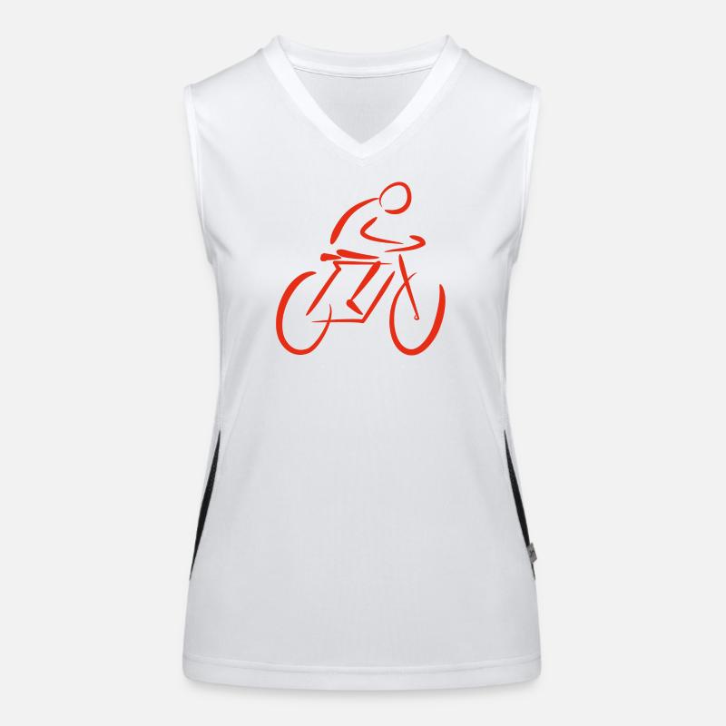Bicycle stylized Women's Functional Contrast Tank Top