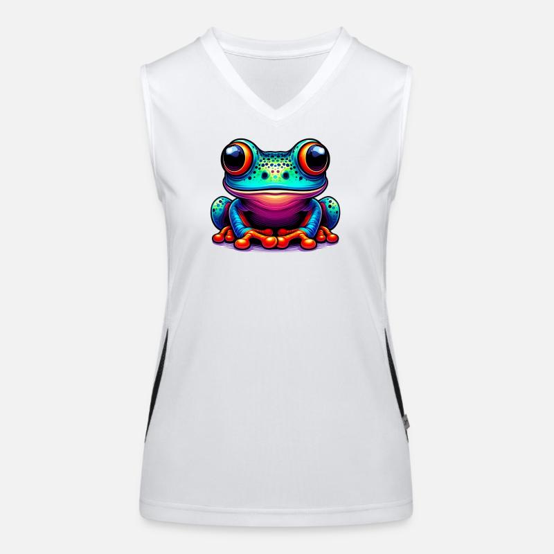 Frog - Women's Functional Contrast Tank Top - white/black