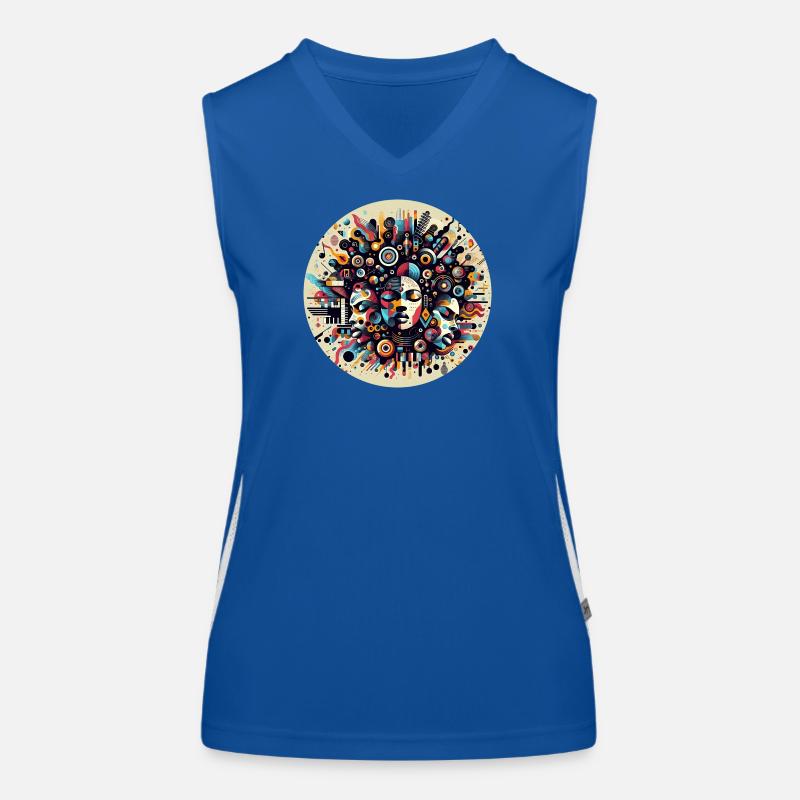 Afro Style Chromatic Symphony Women's Functional Contrast Tank Top