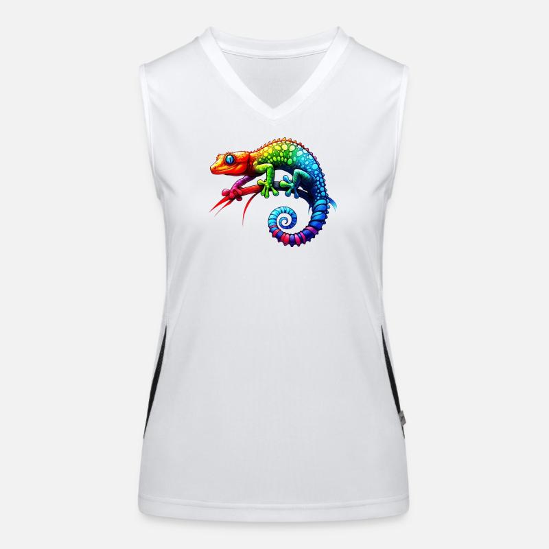 Gecko Funktionelles Kontrast-Tank Top für Frauen
