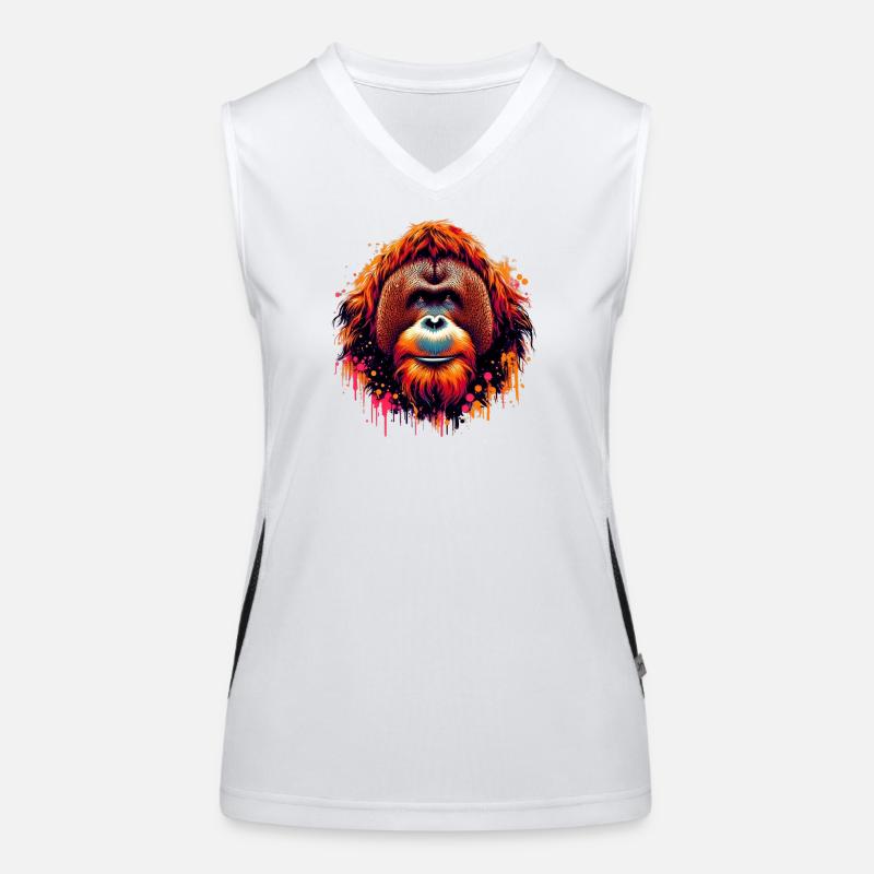 Orang-Utan-Affe Funktionelles Kontrast-Tank Top für Frauen