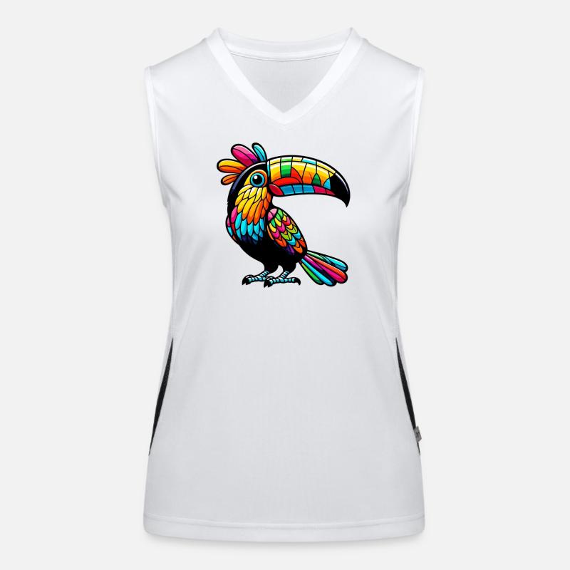Toucan arlequin Débardeur respirant contrasté Femme