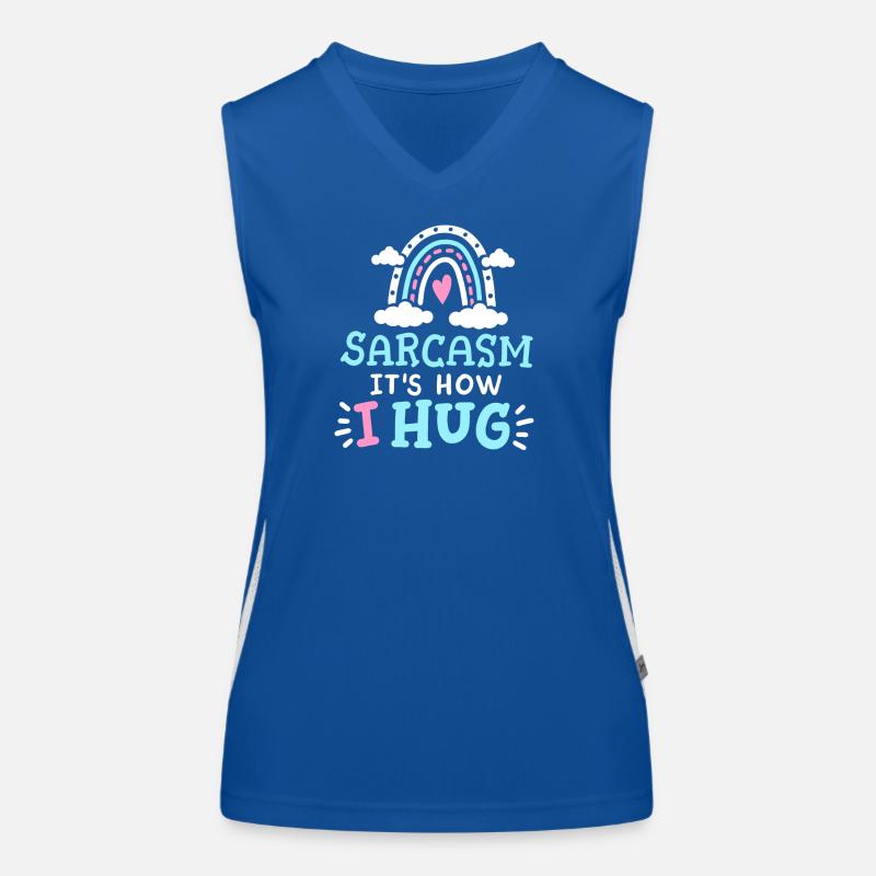 Sarkasmus Sarkastisch Funktionelles Kontrast-Tank Top für Frauen