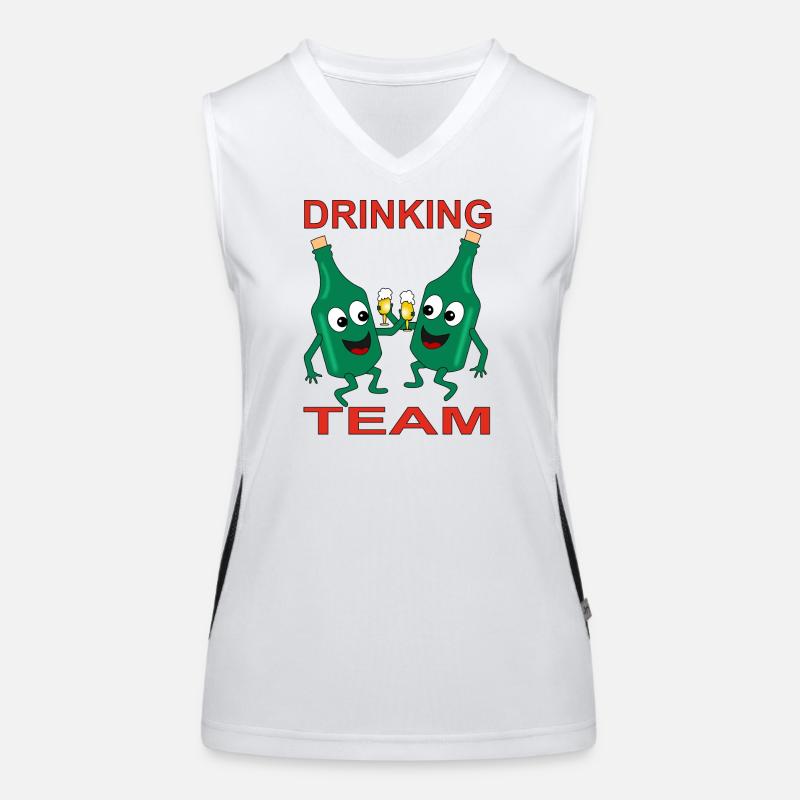 Mischievous Beer Bottles Drinking Team Women's Functional Contrast Tank Top