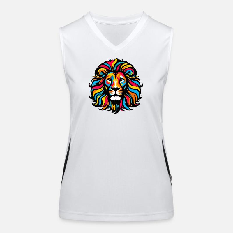 Löwe Funktionelles Kontrast-Tank Top für Frauen