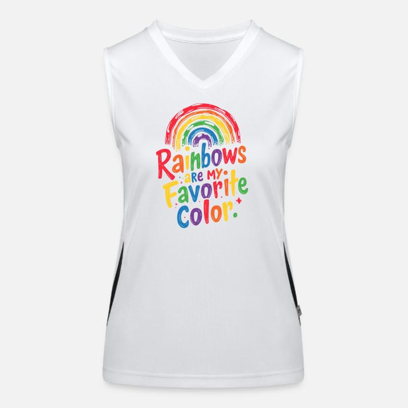 LES ARCS-EN-CIEL SONT MA COULEUR PRÉFÉRÉE Débardeur respirant contrasté Femme
