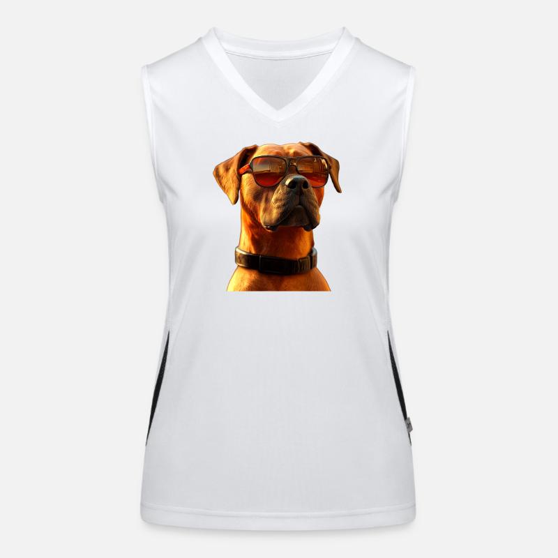 Rhodesian Ridgeback Jagdhund Hunde Stolz Ridgeback Funktionelles Kontrast-Tank Top für Frauen