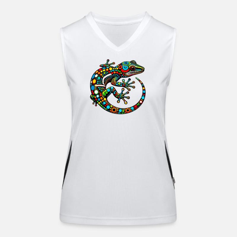 Gecko Funktionelles Kontrast-Tank Top für Frauen