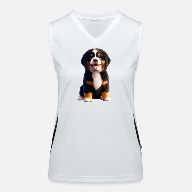 Berner Sennenhund Süße Hunde Schweizer Sennenhunde Funktionelles Kontrast-Tank Top für Frauen