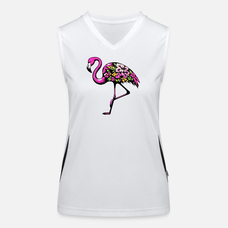 Flamingo Funktionelles Kontrast-Tank Top für Frauen