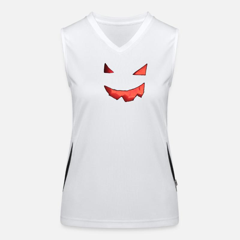 Pumpkin Face Women's Functional Contrast Tank Top