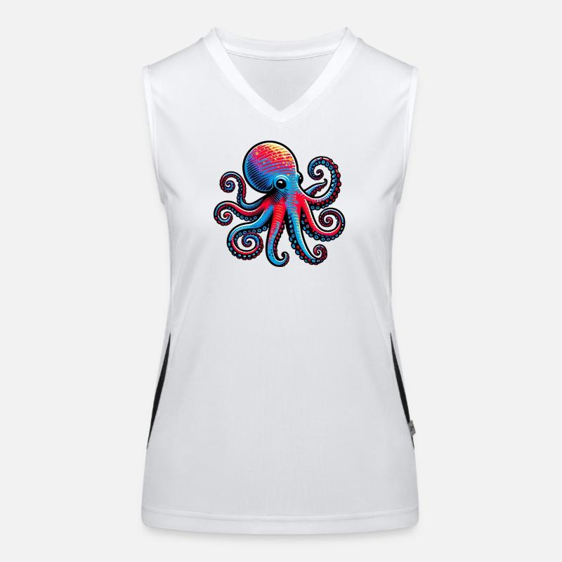 Krake Funktionelles Kontrast-Tank Top für Frauen