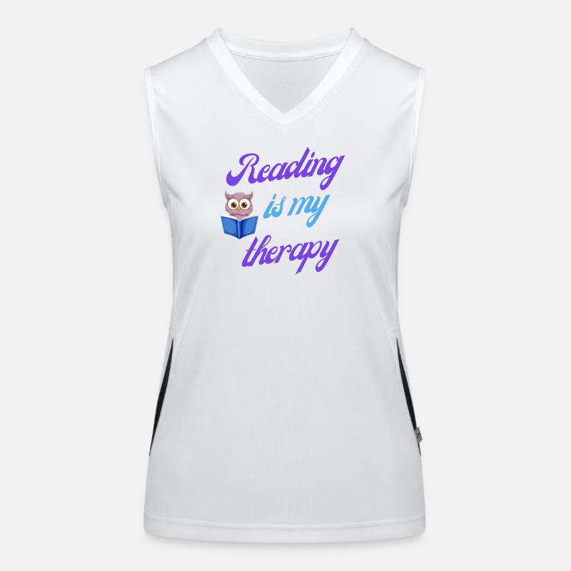 Reading therapy gift Women's Functional Contrast Tank Top