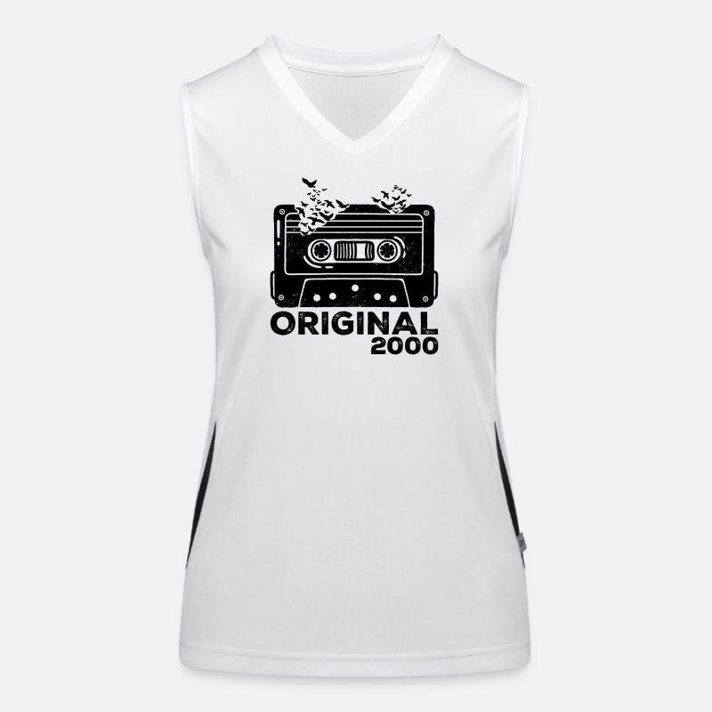 Geburtsjahr 2000 Kassette 2000 Geburtstag 2000 Funktionelles Kontrast-Tank Top für Frauen