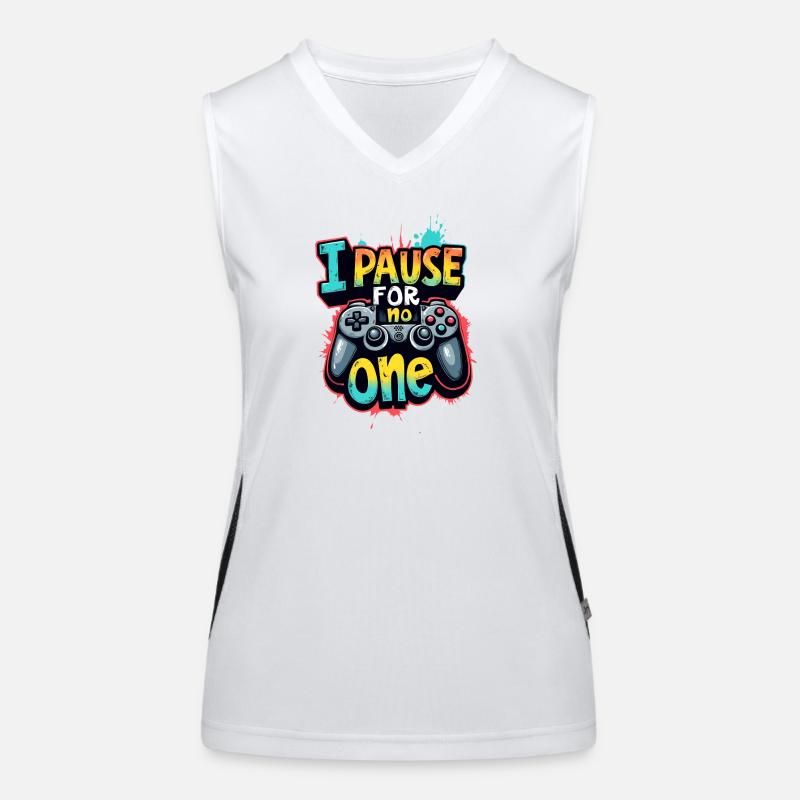 I PAUSE FOR NO ONE, GAMING Women's Functional Contrast Tank Top