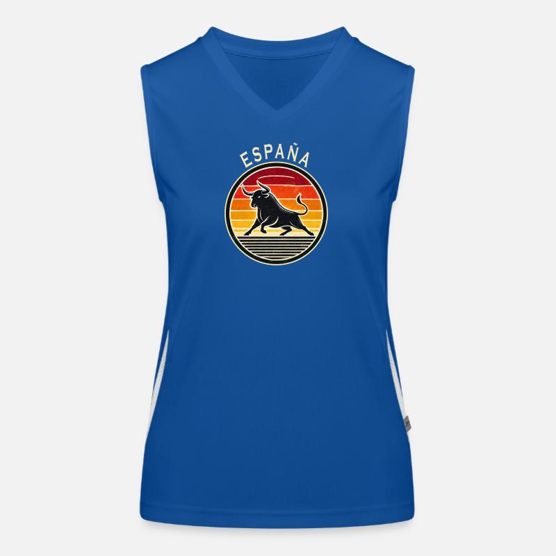 Spanien España Stier Design Funktionelles Kontrast-Tank Top für Frauen