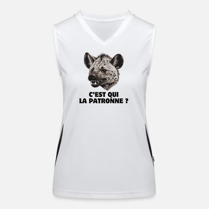 Chef, Bürohumor, Hyäne Funktionelles Kontrast-Tank Top für Frauen