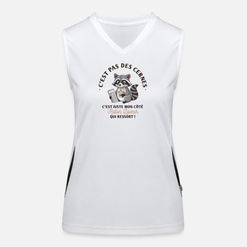 C'est pas des cernes, c'est mon côté raton laveur Débardeur respirant contrasté Femme