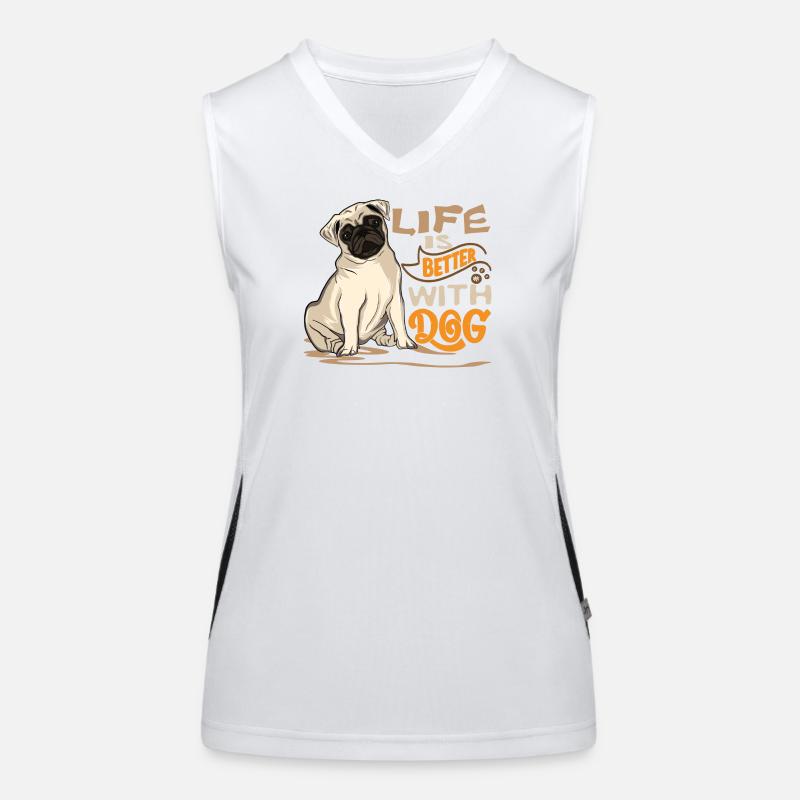 Das Leben ist schöner mit einem Hund Funktionelles Kontrast-Tank Top für Frauen