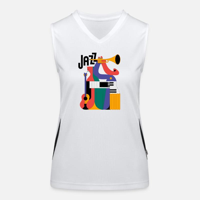 Conception de composition musicale astucieuse Débardeur respirant contrasté Femme