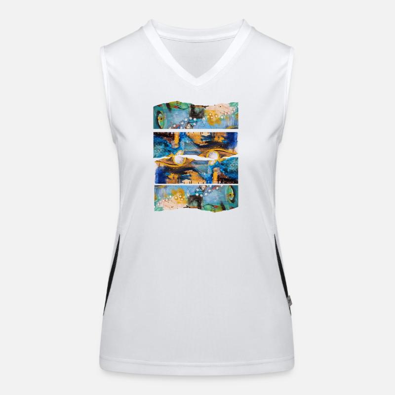 Abstract Colorful Expression Women's Functional Contrast Tank Top