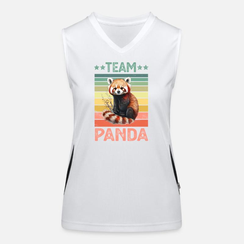 Red panda - Women's Functional Contrast Tank Top - white/black