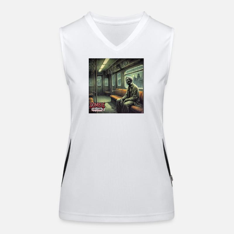 Zombie U Bahn Funktionelles Kontrast-Tank Top für Frauen