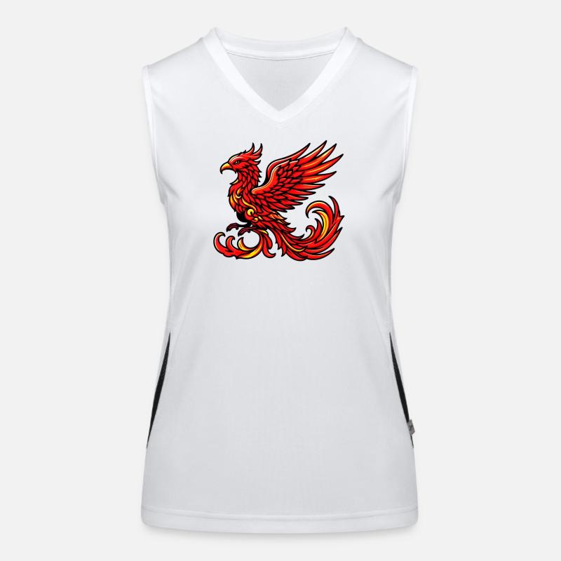 Red Phoenix - Women's Functional Contrast Tank Top - white/black