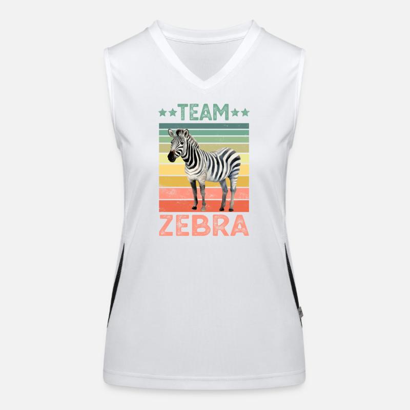 Zebra Funktionelles Kontrast-Tank Top für Frauen