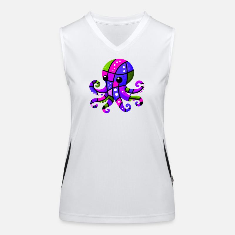 Krake Funktionelles Kontrast-Tank Top für Frauen
