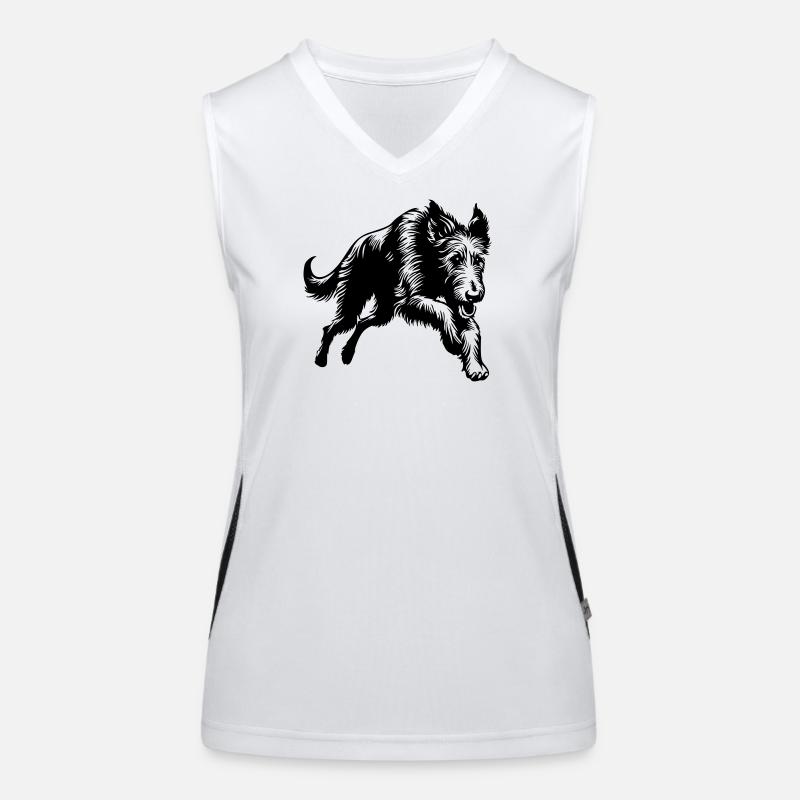 Irish Wolfhound Funktionelles Kontrast-Tank Top für Frauen