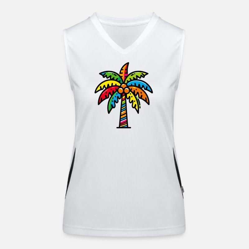 Palmera Camiseta funcional de tirantes en contraste para mujer