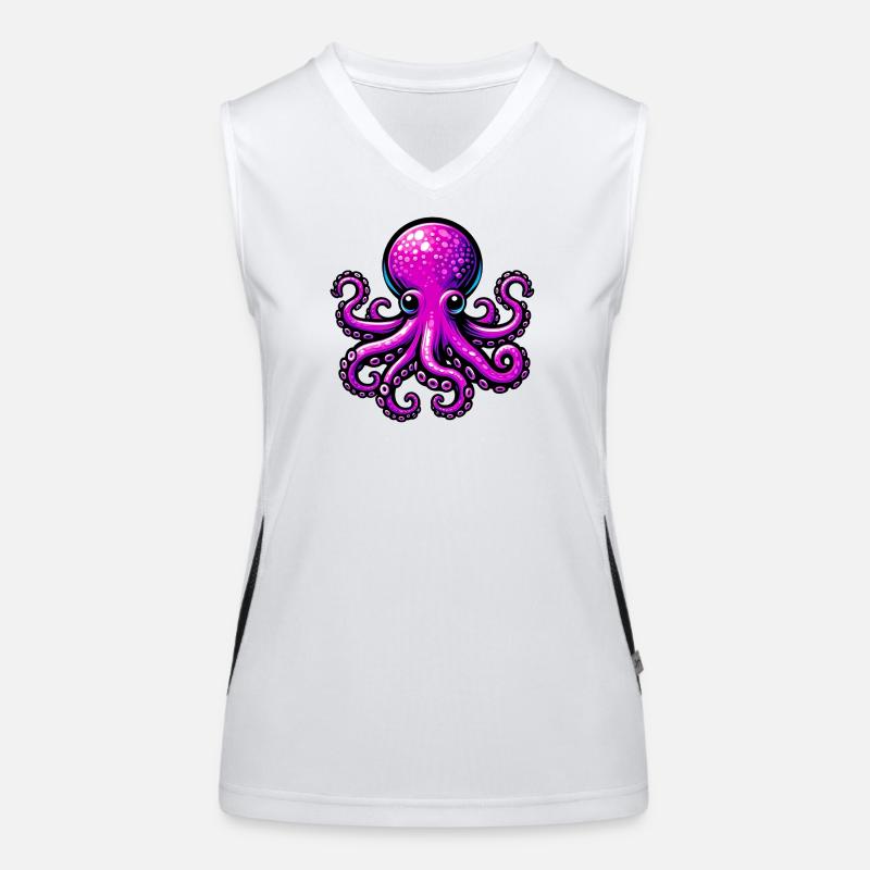 Krake Funktionelles Kontrast-Tank Top für Frauen