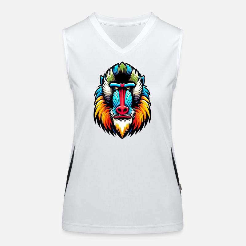 Mandrill-Affe Funktionelles Kontrast-Tank Top für Frauen