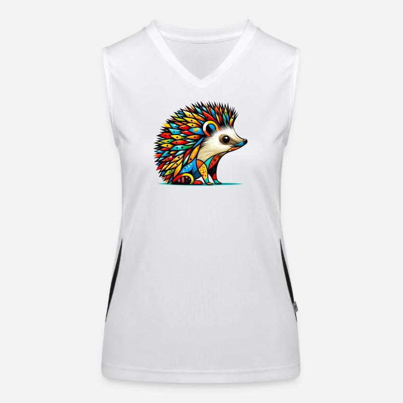 Igel Funktionelles Kontrast-Tank Top für Frauen