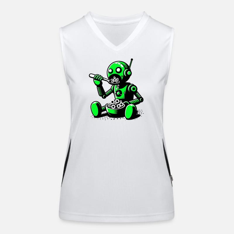 Alien Extraterrestrial Robot Women's Functional Contrast Tank Top