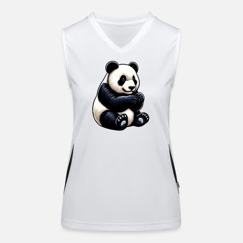 Panda Funktionelles Kontrast-Tank Top für Frauen