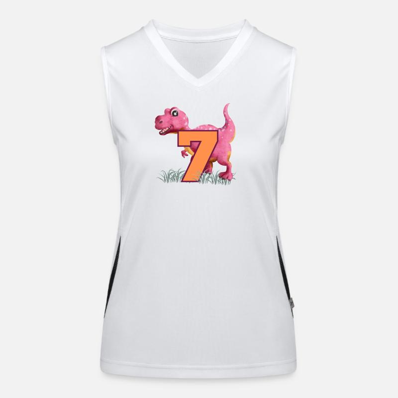 Nr.7 Dino Funktionelles Kontrast-Tank Top für Frauen