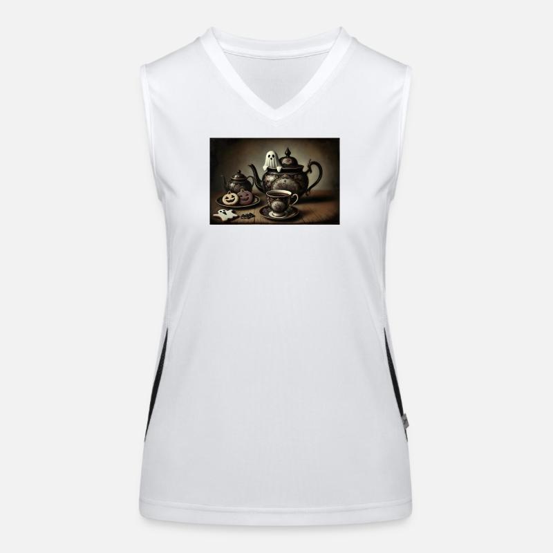 atmospheric Halloween tea hour - witching hour Women's Functional Contrast Tank Top