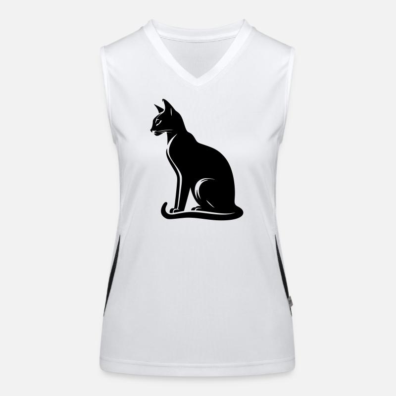 Abessiner Katze Funktionelles Kontrast-Tank Top für Frauen