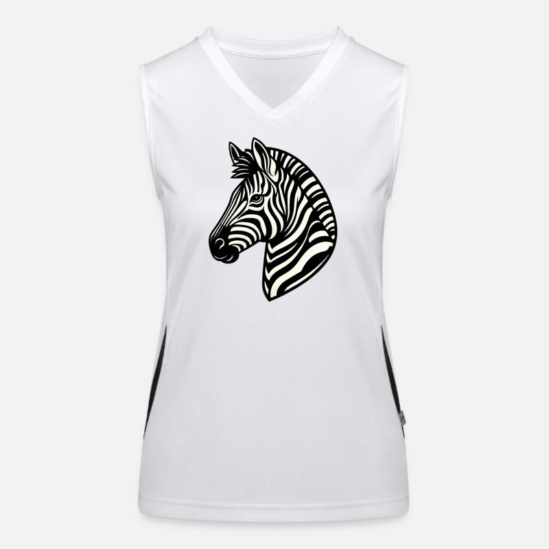 Zebra Funktionelles Kontrast-Tank Top für Frauen