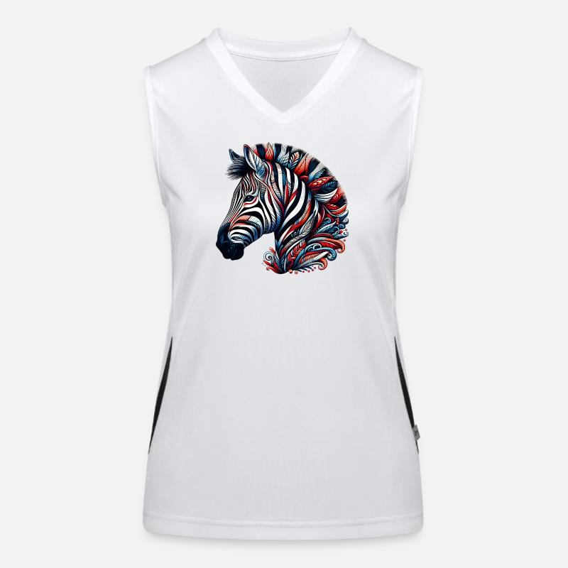 Zebra Funktionelles Kontrast-Tank Top für Frauen