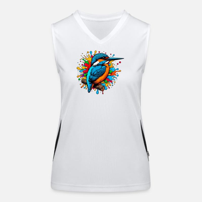 Eisvogel Funktionelles Kontrast-Tank Top für Frauen