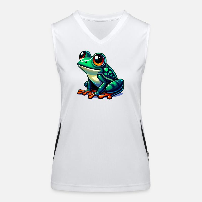 Frosch Funktionelles Kontrast-Tank Top für Frauen