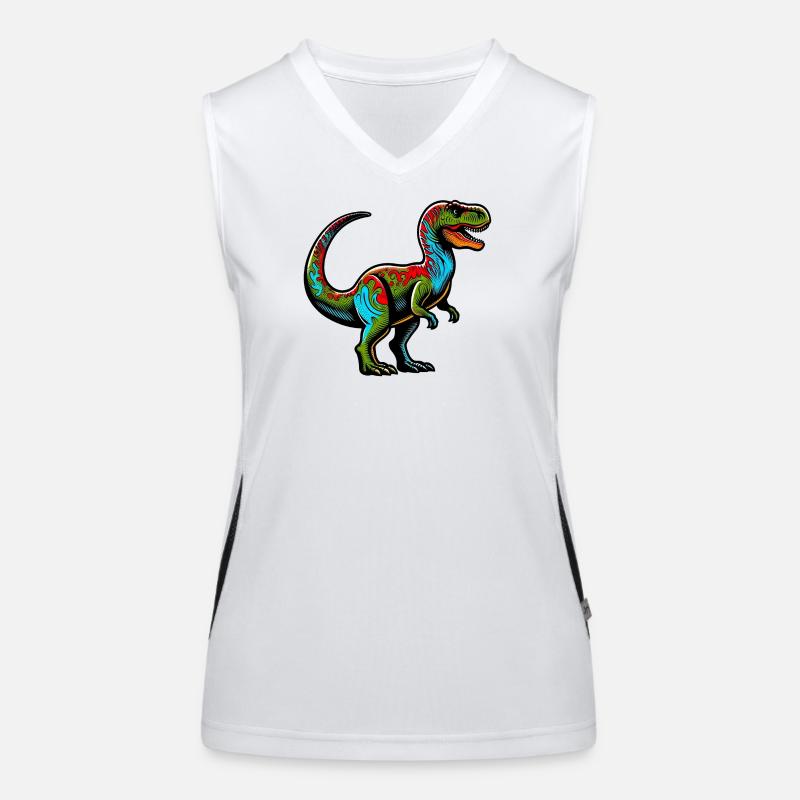 Dinosaurier Funktionelles Kontrast-Tank Top für Frauen