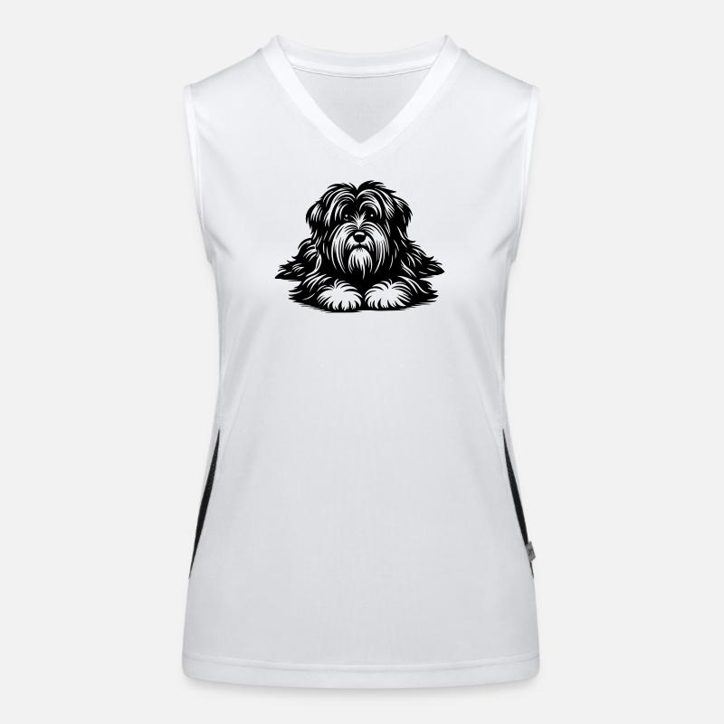Tibetan Terrier Women's Functional Contrast Tank Top